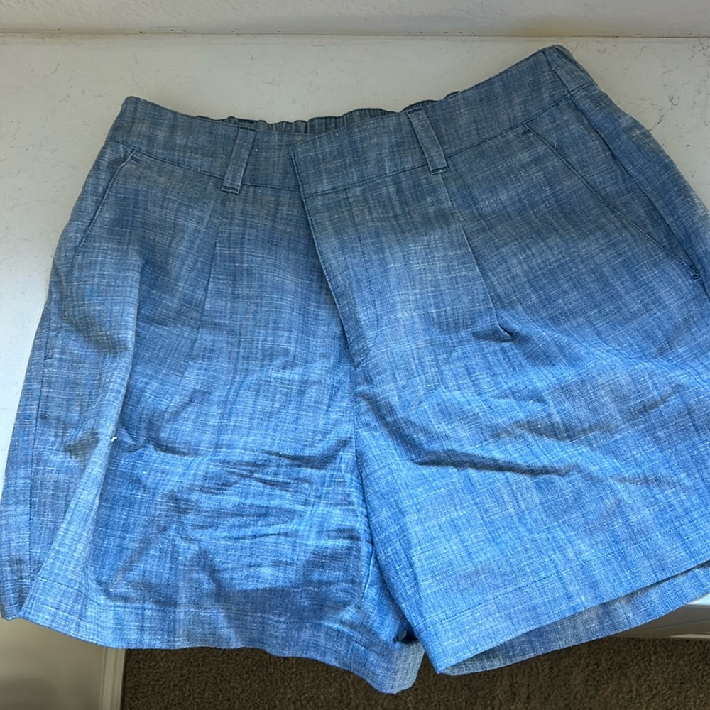 loft chambray denim shorts